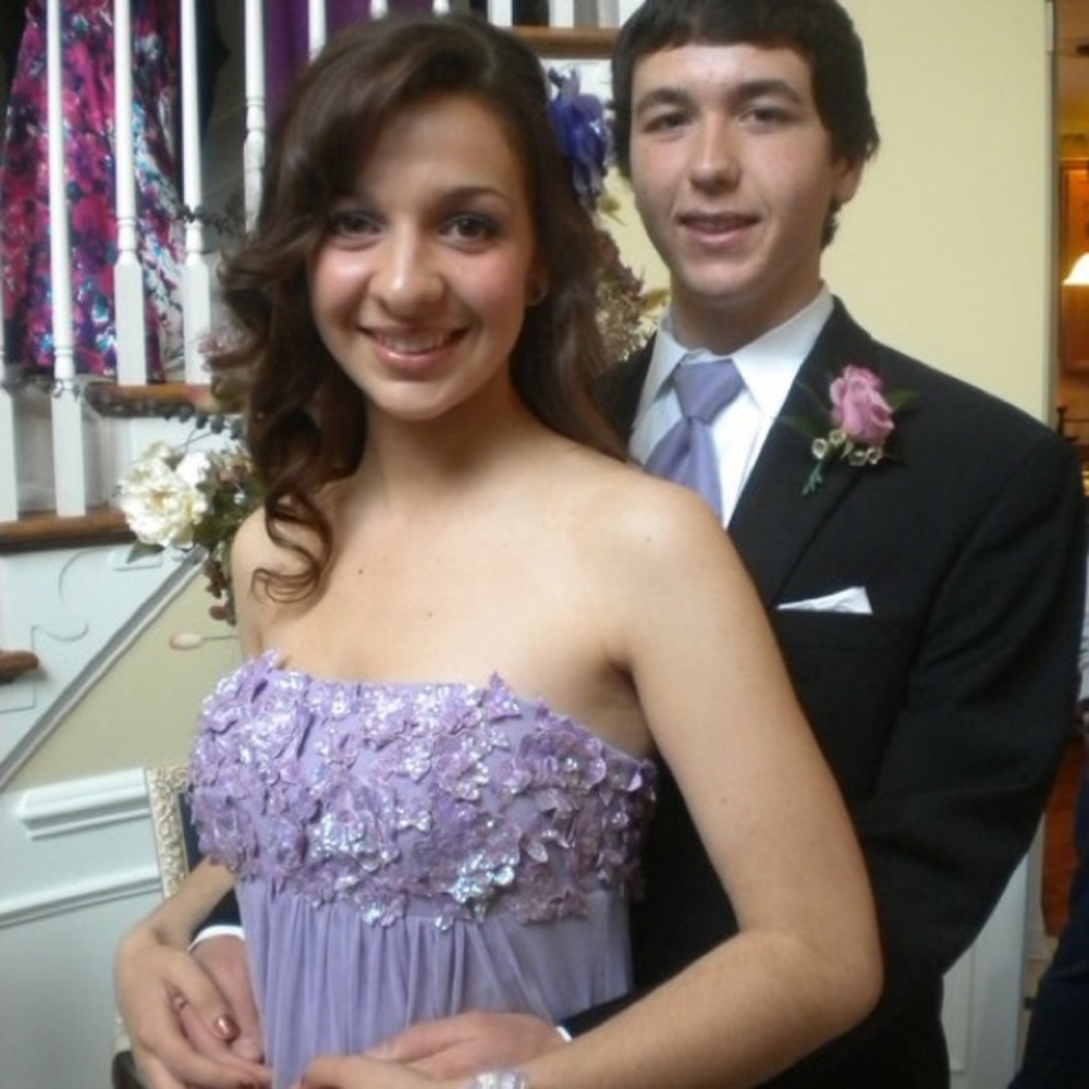 Purple full length dress
